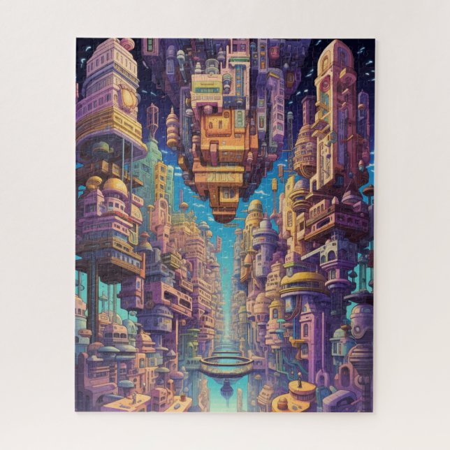 Retro Futurism Art Puzzle (Vertical)