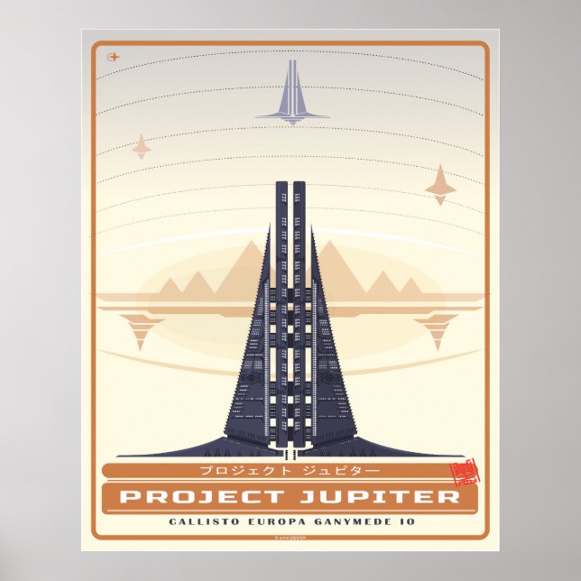 Retro Futurism Project Jupiter Poster (Front)