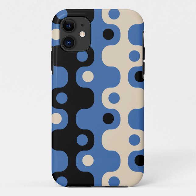 Retro Futuristic Abstract Pattern Case-Mate iPhone Case (Back)