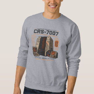 Retro Futuristic AI Robot Computer Vaporwave Neon Sweatshirt