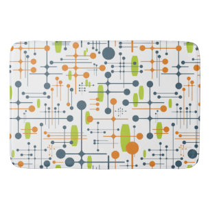 Retro Futuristic Bath Mat