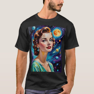 Retro Futuristic Cosmic Beauty Art Tee