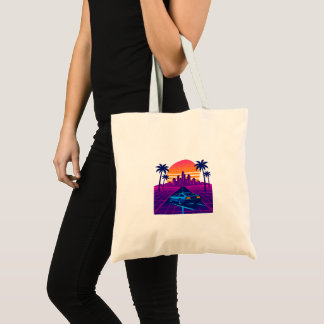 Retro-Futuristic Design Tote Bag