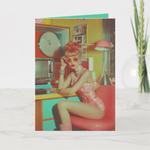 Retro Futuristic Glam Aesthetic Invitation