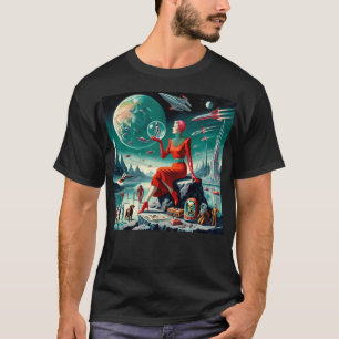 Retro Futuristic Illustration T-Shirt