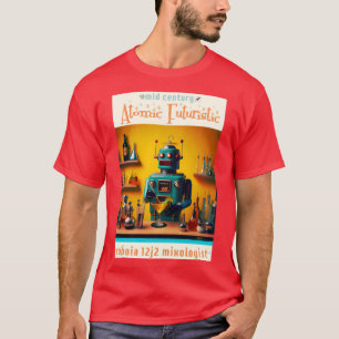 Retro Futuristic Robot ROBIA 12J2 Mixologist T-Shirt