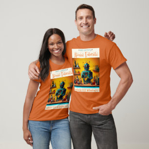 Retro Futuristic Robot ROBIA 12J2 Mixologist T-Shirt