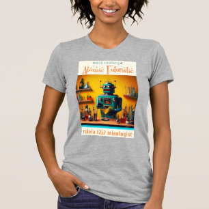 Retro Futuristic Robot ROBIA 12J2 Mixologist T-Shirt