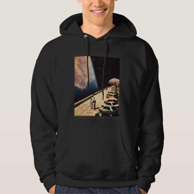 Retro Futuristic Space Promenade Hoodie (Front)