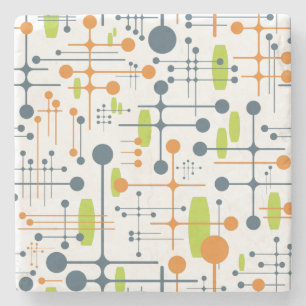Retro Futuristic Stone Coaster