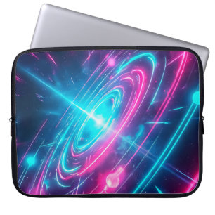 Retro Futuristic Vaporwave Space Portal Laptop Sleeve