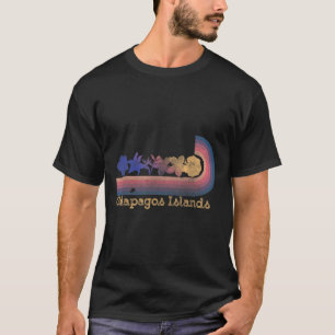 Retro Galapagos Islands Tropical Flowers 80's Styl T-Shirt