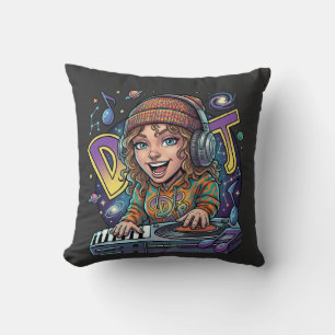 Retro Galaxy DJ Cushion