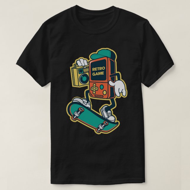 RETRO GAME CARTOON T-Shirt (Design Front)