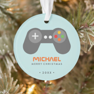 Retro Game Controller Christmas Ornament