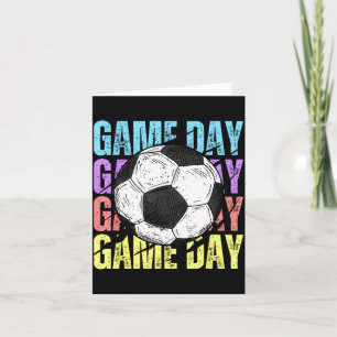 Retro game day soccer lovers vintage mum mother's card