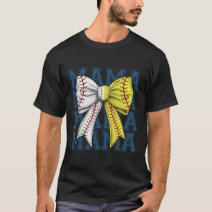Retro Game Day Softball Baseball Mama Sports Team T-Shirt
