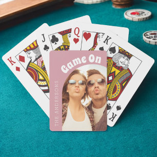 Retro Game On - Family Game Night Photo Playing Cards