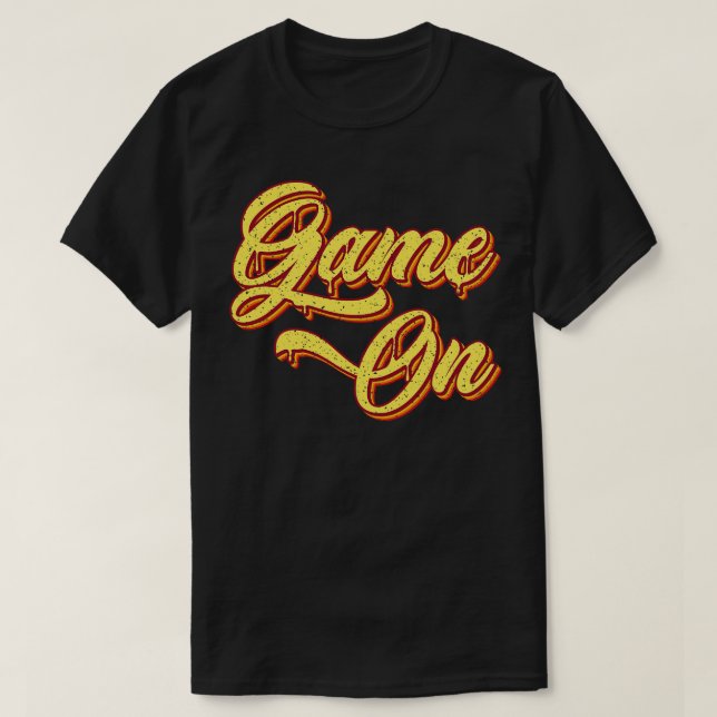 Retro Game On Typography T-Shirt (Design Front)