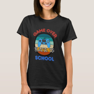 Retro Game Over Back to School Teacher Student Gra T-Shirt