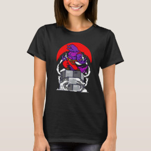 Retro Gamer 8 Bit Werewolf Howling Moon Wolf Man V T-Shirt