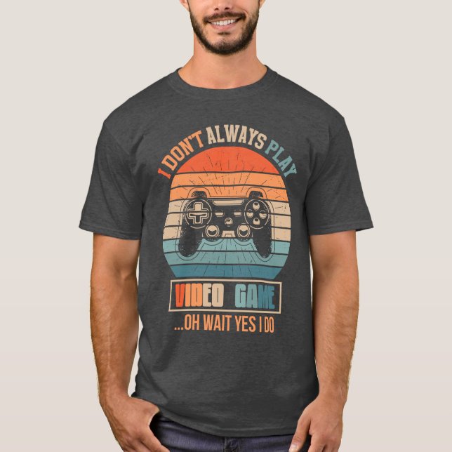 Retro Gamer Art - Vintage Gaming Controller T-Shirt (Front)