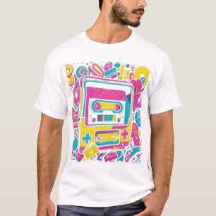 Retro Gamer Cassette Tee – 80s Vaporwave Game
