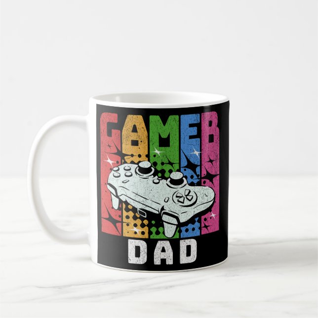 Retro Gamer Dad Coffee Mug (Left)