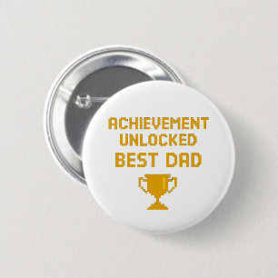 Retro Gamer Father’s Day Design 6 Cm Round Badge