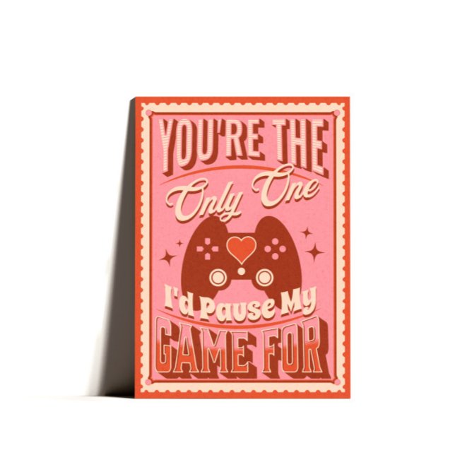 Retro Gamer Happy Valentines Day Card (Creator Uploaded)