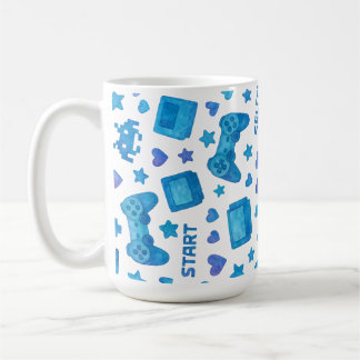Retro Gamer Mug – Blue Video Game Controller 