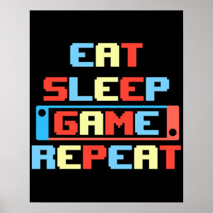 Retro Gamer Poster. Funny video games Poster