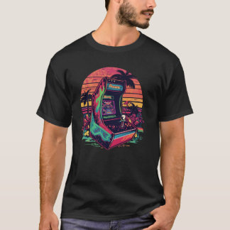 Retro Gamer Vibes – Vintage Arcade Neon Tee