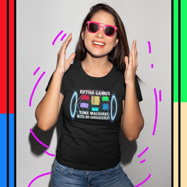 Retro Games Are Like Time Machines - Video Game T-Shirt (Creator Uploaded)