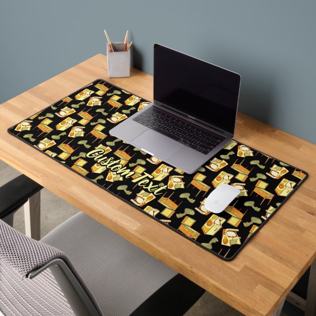 Retro Games Pattern Desk Mat (Office 2)