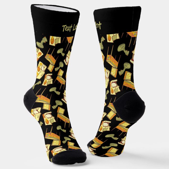 Retro Games Pattern Socks (Angled)