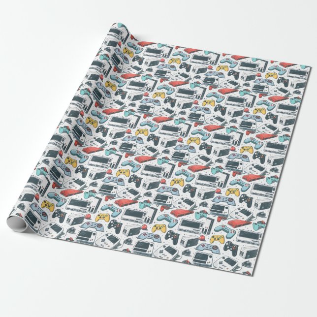 Retro games  wrapping paper (Unrolled)