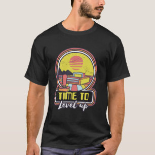 Retro Gaming Console Time To Level Up Art T-Shirt