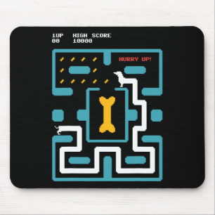 Retro Gaming Console Video Game Dog 80s Arcade  Mouse Pad