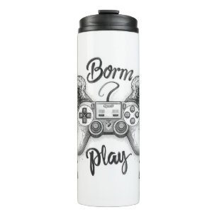 "Retro gaming controller with angel wings Thermal Tumbler