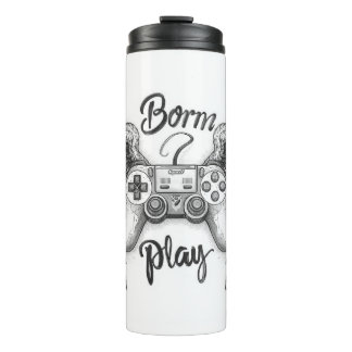 "Retro gaming controller with angel wings Thermal Tumbler