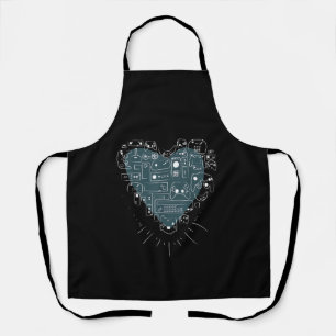 Retro Gaming Heart Video Game Controllers Gamer Apron