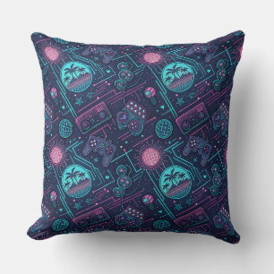 Retro Gaming, Neon Gamer Decor, Gaming Room Cushion