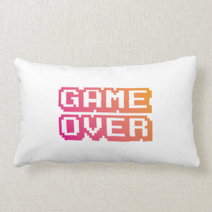 Retro Gaming Pixel Font Throw Pillow