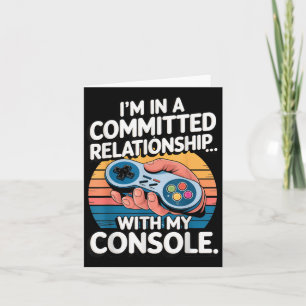 Retro Gaming Relationship Funny Gamer Console Love Card