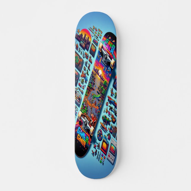 Retro Gaming Revival Skateboard (Front)