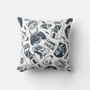 Retro gaming vintage pattern. cushion