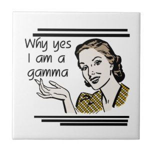 Retro Gamma Gifts Ceramic Tile