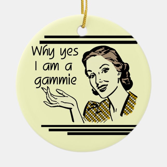 Retro Gammie T-shirts and Gifts Ceramic Ornament (Front)