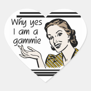 Retro Gammie T-shirts and Gifts Heart Sticker